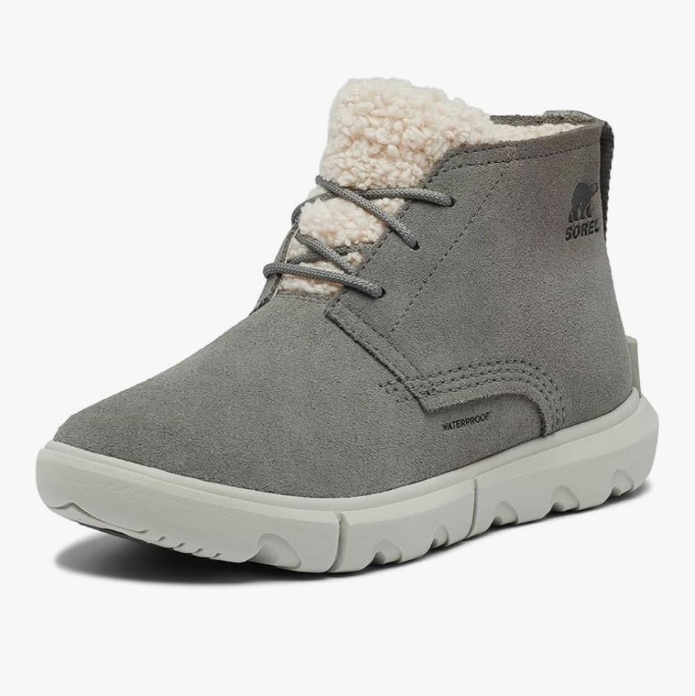Sorel Explorer Next Drift Waterproof Suede Chukka Boot Quarry Dove Grey 5.5 6